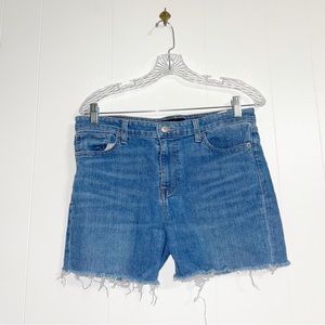 Lucky Brand Denim Shorts Jean Ava Skinny Cut Offs Raw Hem High Rise Size 10 30